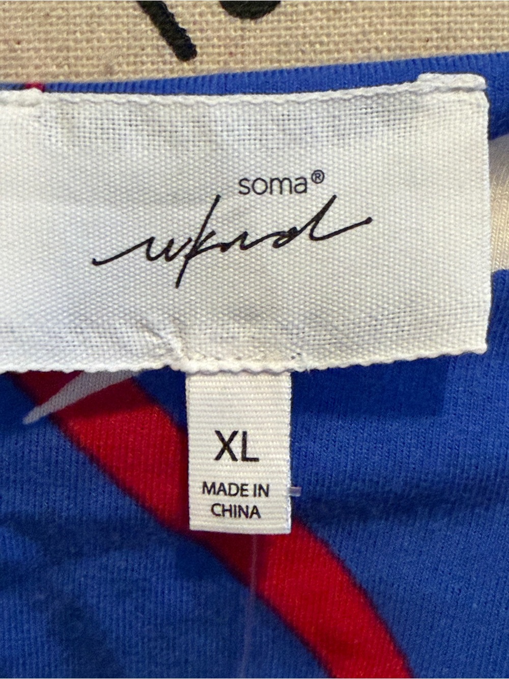 Soma Blue and Red Abstract Print Maxi Dress - Picture 5 of 6